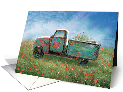 Valentine Rusty Vintage Farmhouse Truck card (1555858)