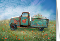 Valentine Rusty Vintage Farmhouse Truck card