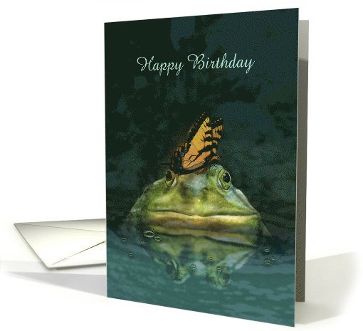 Frog and Butterfly Pond card (1578066)