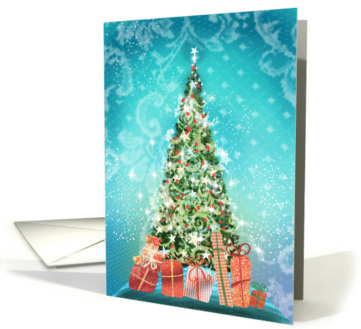 Lace and Stars Christmas Tree card (1580978)