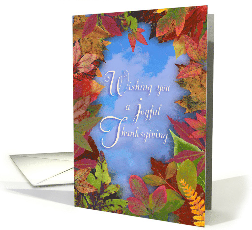 Thanksgiving Autumn Leaves and Blue Sky card (1589554)