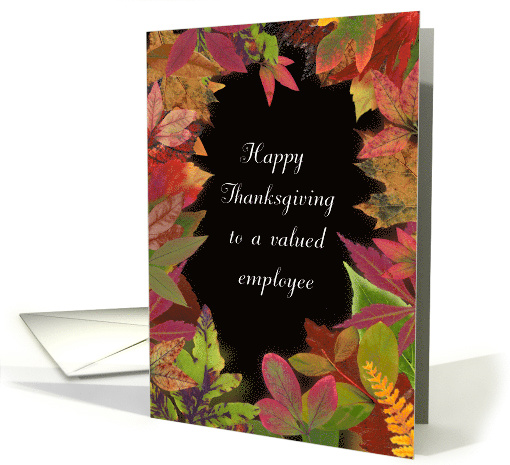 Thanksgiving Autumn Leaves for Valued Employee card (1589556)