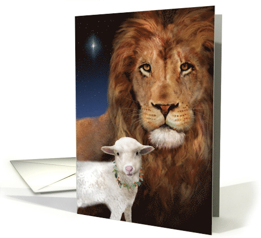 Christmas Lion and Lamb card (1591784)