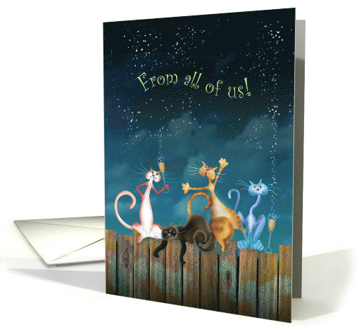 New Year Cool Cats Party card (1593742)