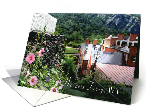 Roof Top Harpers Ferry, WV Town Garden card (1630046)