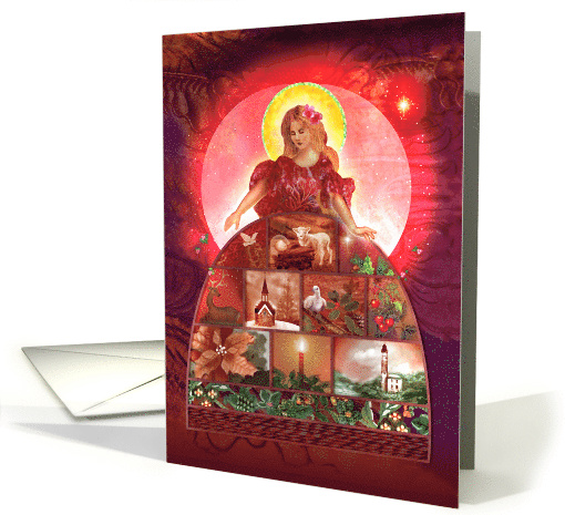 Christmas Shadowbox Effect Angel card (1703808)
