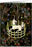 Unicorn in French Tapestry Style card