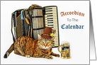 Accordion Cat in German Hat with Beer Stein Happy Birthday card