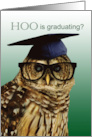 Clever Owl In Cap Hoo Is Graduating card