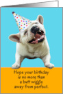 Funny French Bulldog Butt Wiggle Birthday card