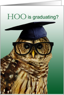 Clever Owl In Cap Hoo Is Graduating card