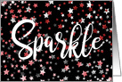 Sparkle Metallic Stars Girls Night Out Bachelorette Party Invitation card