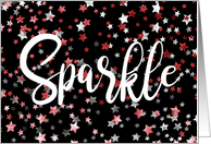 Sparkle Metallic Stars Girls Night Out Bachelorette Party Invitation card