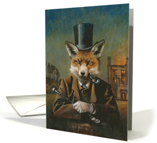 Vintage Dapper Victorian Fox card (1509932)