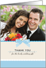 Thank You for the Lovely Wedding Gift Custom Photo card