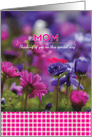 Pink Gingham and Posies Mothers Day card