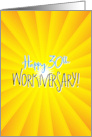 Work Anniversary Happy 30th Workiversary card