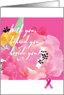 Breast Cancer Pink Floral With You card