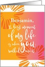 Customize Name Wedding Anniversary Best Moment of My Life card