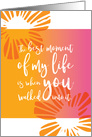 Spouse Wedding Anniversary Best Moment of My Life card