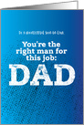 Son-In-Law Father’s Day Gritty Type You’re the right man for this job card