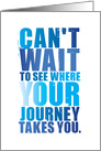 Graduation Gritty Typography Style- Where your Journey Takes You card