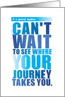 Graduation Nephew Gritty Typography- Where your Journey Takes You card