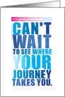 Granddaughter Graduation Distressed Typography Your Journey card