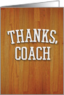 Thanks Basketball Coach Hardwood card