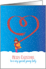 Merry Christmas to a Special Young Lady Heart Scarf card