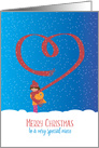 Merry Christmas to a Special Niece Heart Scarf card