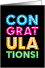 Congratulations in Lights card