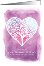 Wedding Congratulations Son and Wife - Tree Heart Grow Blossom Thrive card