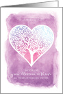 Wedding Congrats Nephew and Wife- Tree Heart Grow Blossom Thrive card