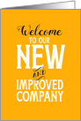 Employee Welcome to Our New and Improved Company Gritty Graphic Type card
