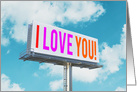 Valentines Day I Love You Billboard card