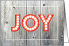 Weathered Wood Wishing You Joy Holiday card