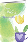 Happy Birthday to my Extra Special Granddaughter Tulip card