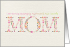 MOM in Flowers Mother’s Day card