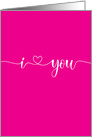 I Simply Love You Continuous Script with Heart card