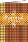 Warm Plaids Chill in the Air Happy Fall card