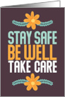 Coronavirus Stay Safe Be Well Take Care Thanksgiving card