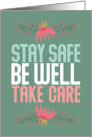 Coronavirus Stay Safe Be Well Take Care Christmas card