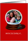 Funny Coronavirus Christmas Cooped Up Snowglobe card