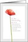 Single Poppy To All Who Served To All Who Sacrificed Veterans Day card