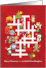 Cute Christmas Picture Crossword Puzzle for Wonderful Granddaughter card
