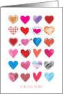 Let Me Count The Ways Many Illustrated Hearts Valentine’s Day card