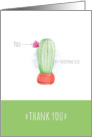 Cactus Succulent with Flower You Versus Everyone Else Thank You card