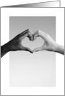 Heart Hands in Black and White Juneteenth card