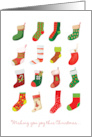 Cute Little Stockings Joy from Head to Toes Warm and Toasty Christmas card